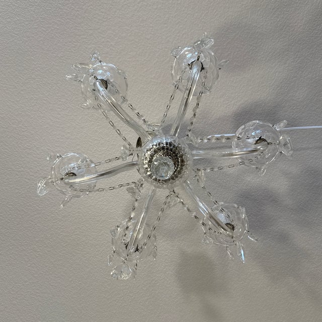 Schonbek Sterling Collection Candle Style Crystal Chandelier For Sale - Image 4 of 12