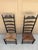 Late 18th Century Pair of Antique Black Painted Shaker Ladder Back Chairs With Rush Seats For Sale - Image 5 of 18