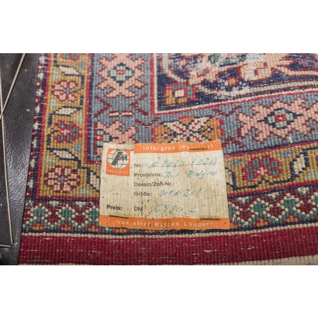 Mid-Century Modern Geometric Bijar Dark Red Rug with Border and Medallion For Sale - Image 3 of 9