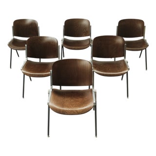 Industrial Agorà Chair by Paolo Favaretto, 1960s-1970s, Set of 6 For Sale