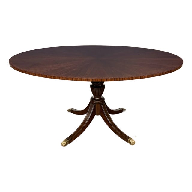 Oval Walnut Dining/Breakfast/Foyer/Game Table by Leighton Hall - Showroom Sample For Sale