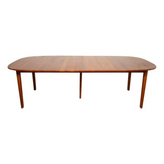Vintage Round Dining Table in Teak, 1950s For Sale
