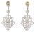 1970s 4.29 Carat Round Brilliant Cut Diamond Gold Earrings, Pair For Sale