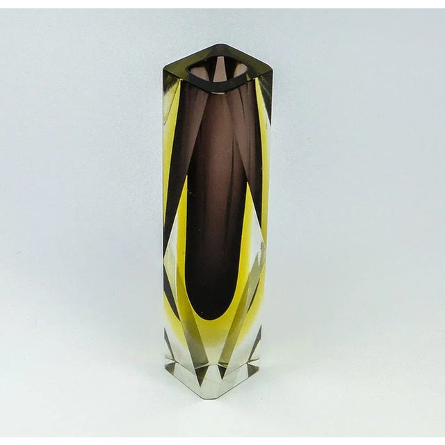 Brown Italian Murano Glass Vase from Mandruzzato, 1950s For Sale - Image 8 of 8