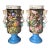 Beautiful Large 16 Inch Pair Antique French Porcelain Urns or Vases Eclectic Victoria Aesthetic Movement Naturalism Maidenhead Handles For Sale