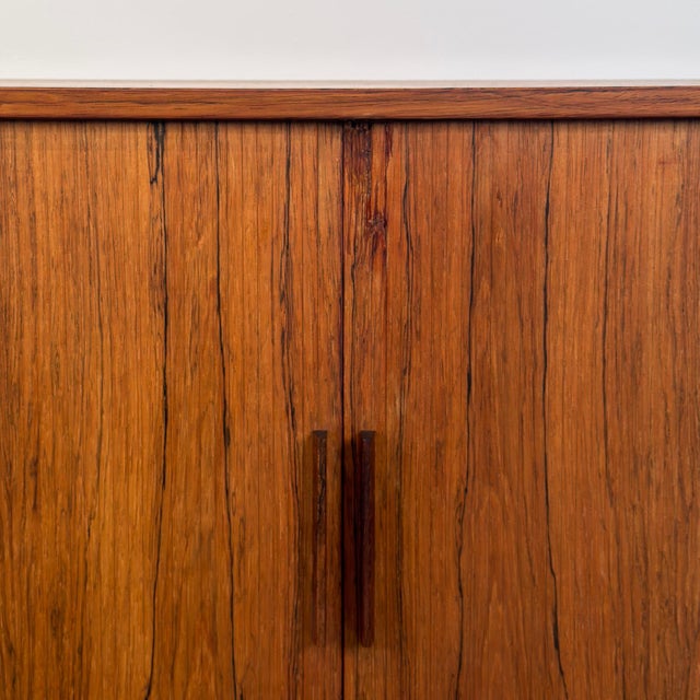 Wood Vintage Danish Rosewood Tambour Cabinet For Sale - Image 7 of 7