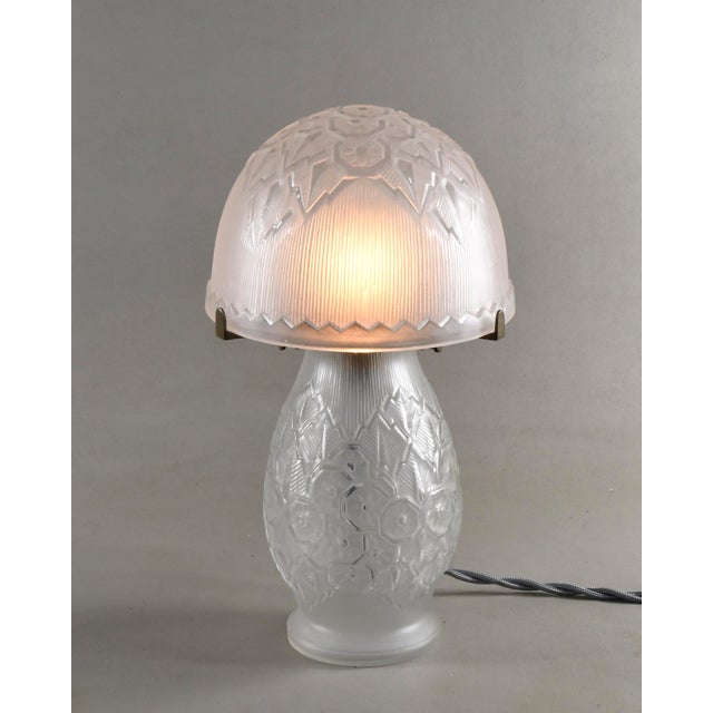 GENET & MICHON A very rare French 1925-1930 art deco table lamp. This small mushroom lamp was made by Genet et Michon in...