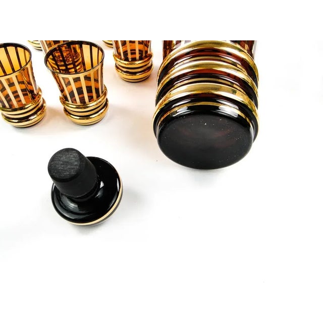 Czechoslovakian Pop Art Liquor Set from Kamenicky Senov, 1950s, Set of 7 For Sale - Image 4 of 13