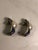 1980s Trifari Purple Blue Enamel Pearl Half Hoop Earrings, Pair For Sale - Image 9 of 10