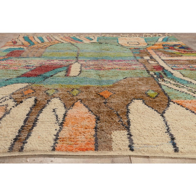 Contemporary Boujad Moroccan Rug, 08'08 X 10'11 For Sale - Image 9 of 10