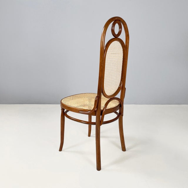 Italian Chair in Straw and Wood, 1950s For Sale - Image 4 of 18
