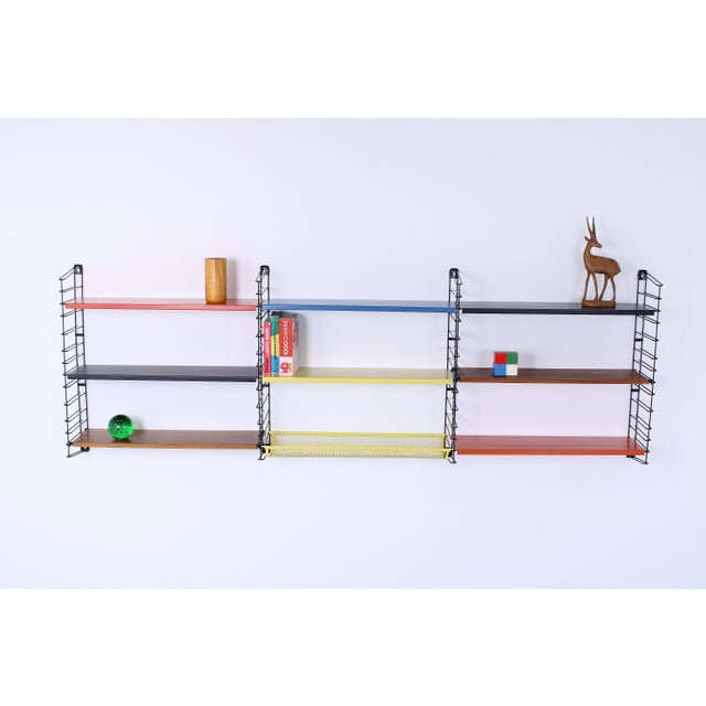Modular Metal Wall Rack by A.D. Dekker for Tomado, 1950s, Set of 13 For Sale - Image 14 of 18
