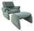 Vico Magistretti Style Sculptural Italian Modern Lounge Chair and Ottoman For Sale