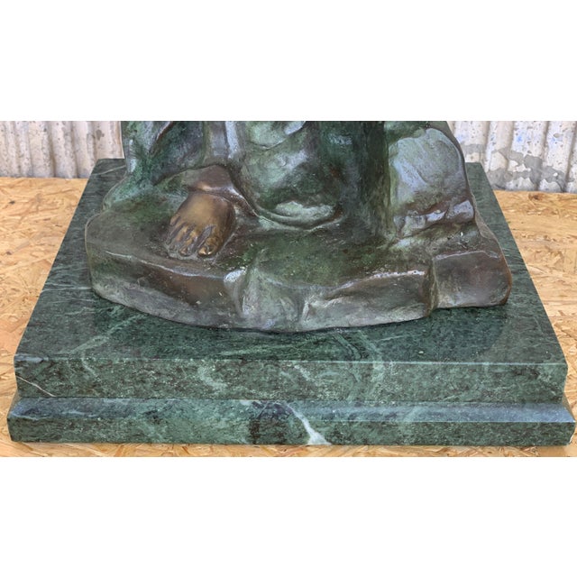 20th Century Cast Bronze Statue of a Nymph Signed by Ferdinando de Luca, Italy For Sale - Image 12 of 18