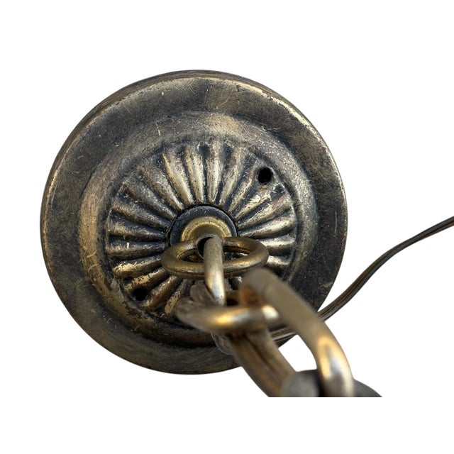 Mid 20th Century 1950's Italian Wrought Iron Pendant Lanterns, a Pair For Sale - Image 5 of 6