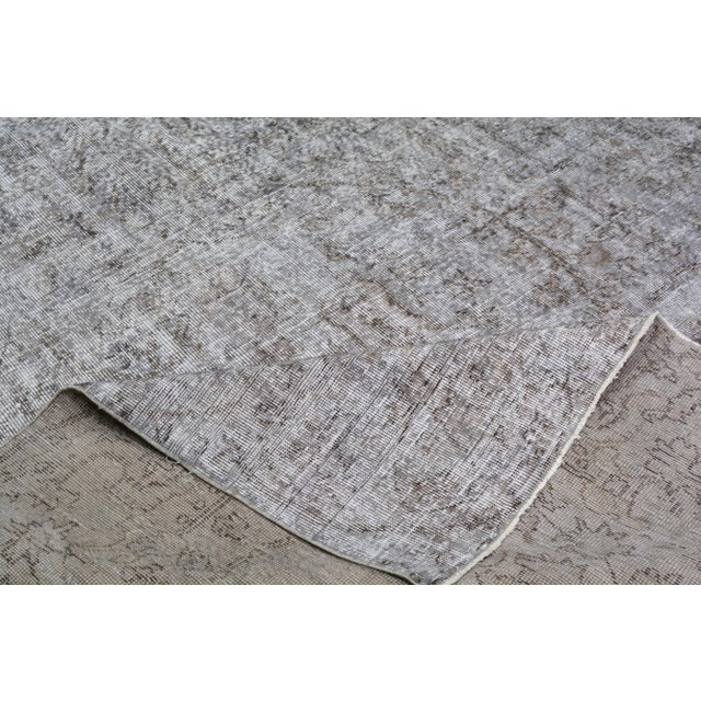 Vintage Turkish Overdyed Hand Knotted Wool Rug, 6'6"x9'6" For Sale In New York - Image 6 of 6