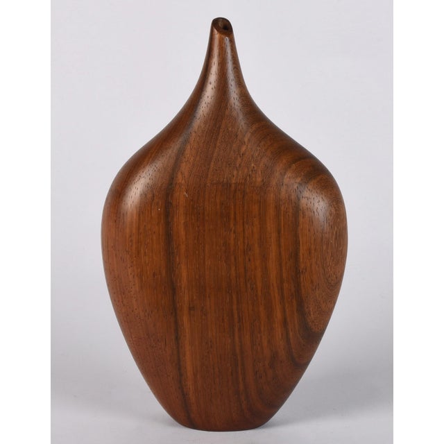 Mid Century Modern Modernist Studio Turned Wood Weed Pot Vase For Sale - Image 11 of 11