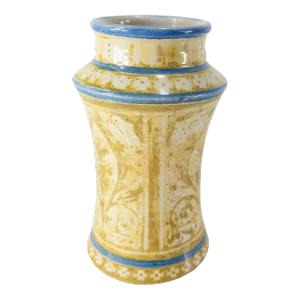 19th Century Renaissance Revival Style Faience Majolica Albarello Signed