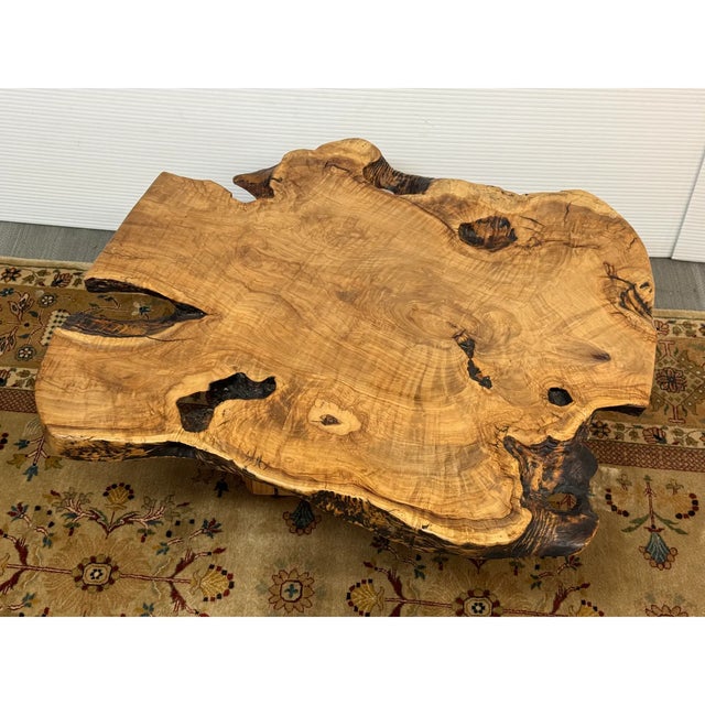 Live Edge Olive Wood Coffee Table For Sale - Image 13 of 13