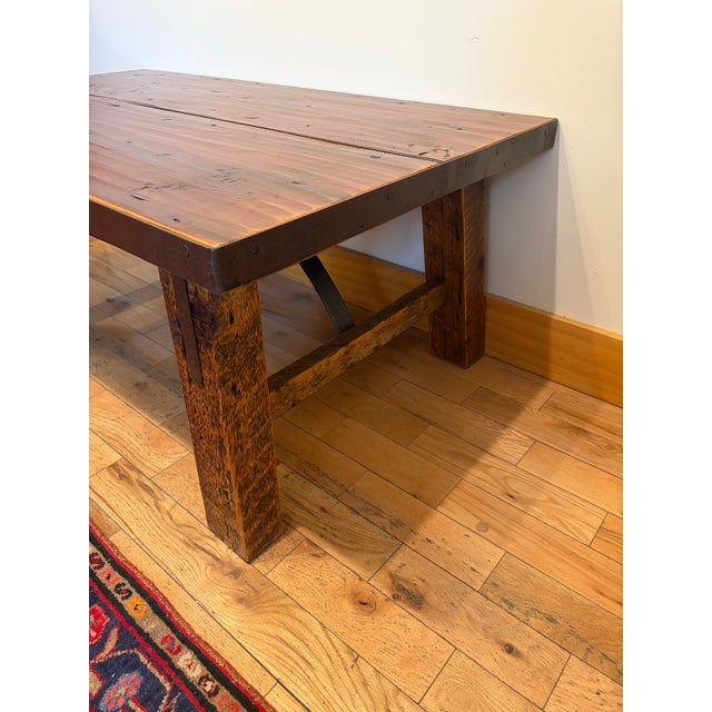 Wood Up Cycled Red Coffee Table For Sale - Image 7 of 10