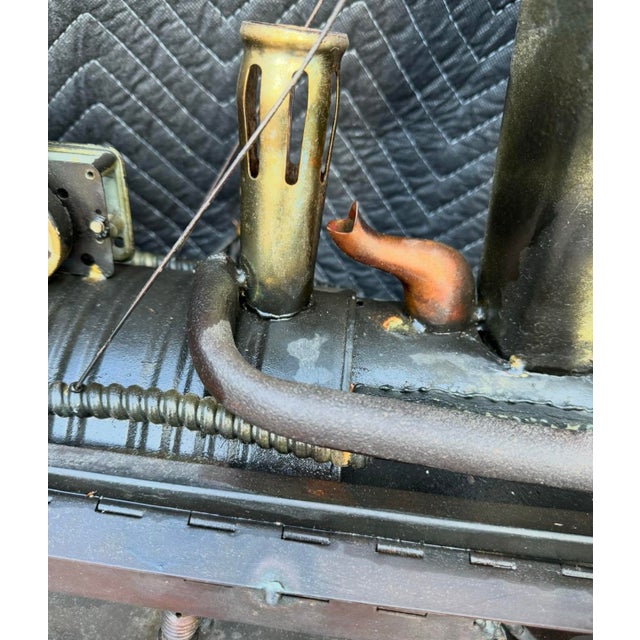 Vintage Steampunk Train Locomotive Wall Hanger For Sale - Image 10 of 12