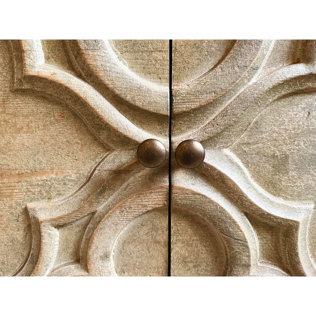 Taupe Salvaged Wood Moorish Roma Sideboard Credenza For Sale - Image 8 of 8