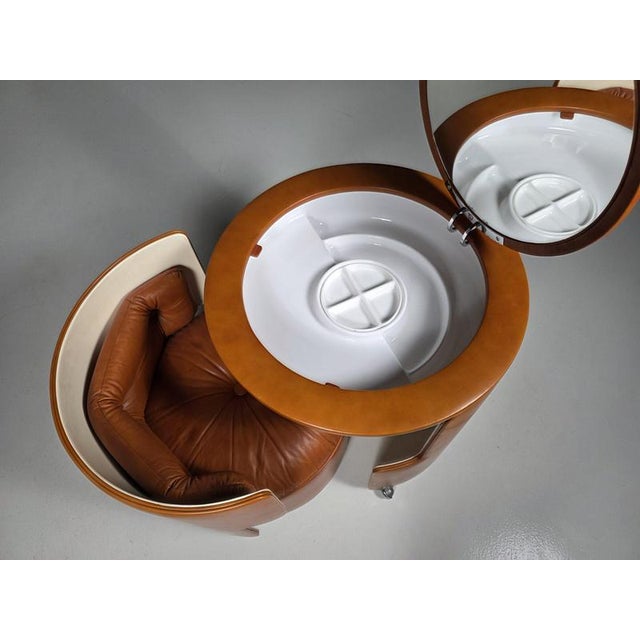 1960s Dilly Dally Vanity set by Luigi Massoni for Poltrona Frau, 1968, Set of 2 For Sale - Image 5 of 10