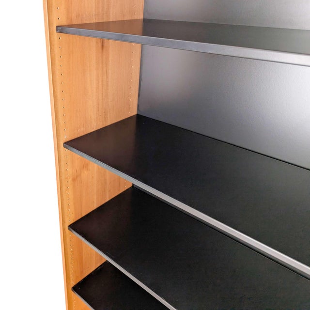 Mid-Century Metal and Wood Bookcase from Steelcase For Sale - Image 6 of 10