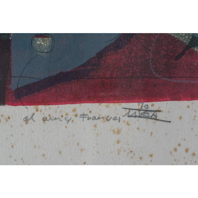 Modern Abstract Composition, 1970s, Etching and Aquatint on Paper, Framed For Sale - Image 3 of 7