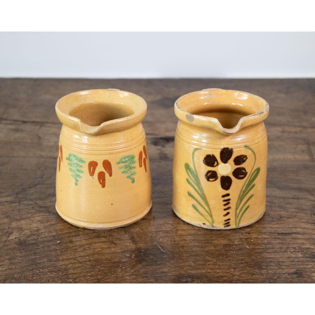 Ceramic 19th Century French Terracotta Pottery Pitchers With Floral Décor For Sale - Image 7 of 7