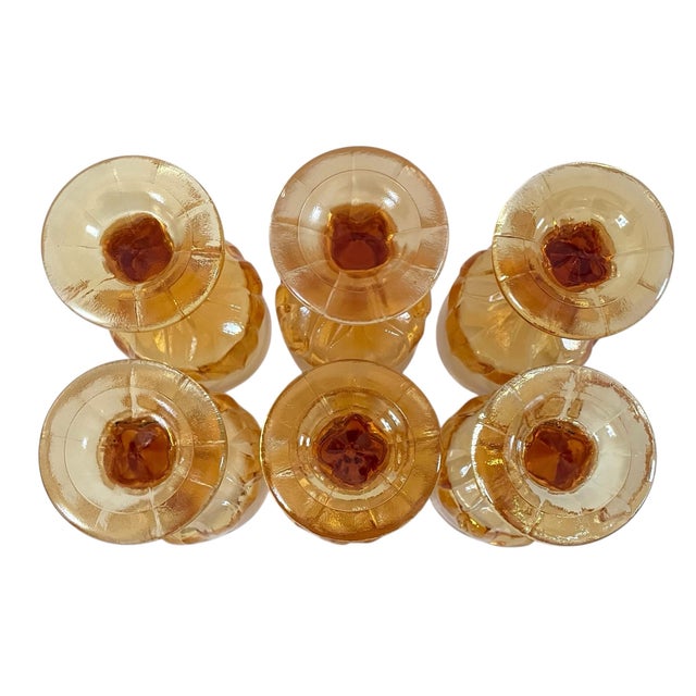 Vintage MCM Franciscan Tiffin Glass Cabaret Yellow Cornsilk Goblets Set of 6 For Sale In San Francisco - Image 6 of 6