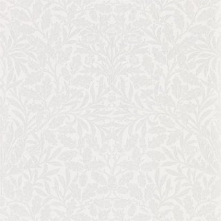 Morris & Co Pure Acorn Wallpaper in Chalk/Silver For Sale