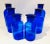 Set of 6 Cobalt Glass Apothecary Jars Kitchen Bathroom For Sale - Image 9 of 10