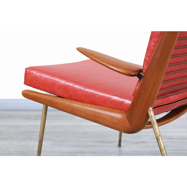 France & Daverkosen Danish Modern Boomerang Chair by Peter Hvidt and Orla Molgaard-Nielsen For Sale - Image 4 of 10