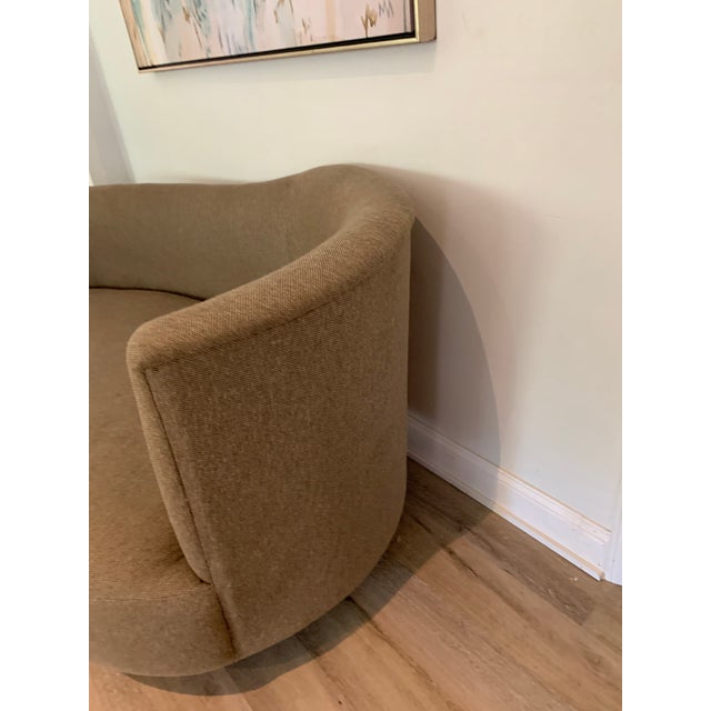 Tan Vintage Mid Century Boomerang Kidney Shape Sofa For Sale - Image 8 of 13