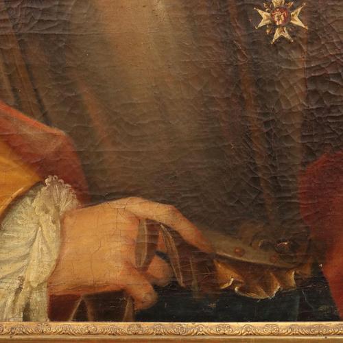 Portrait of a Nobleman, 1700s, Oil on Canvas For Sale - Image 7 of 13