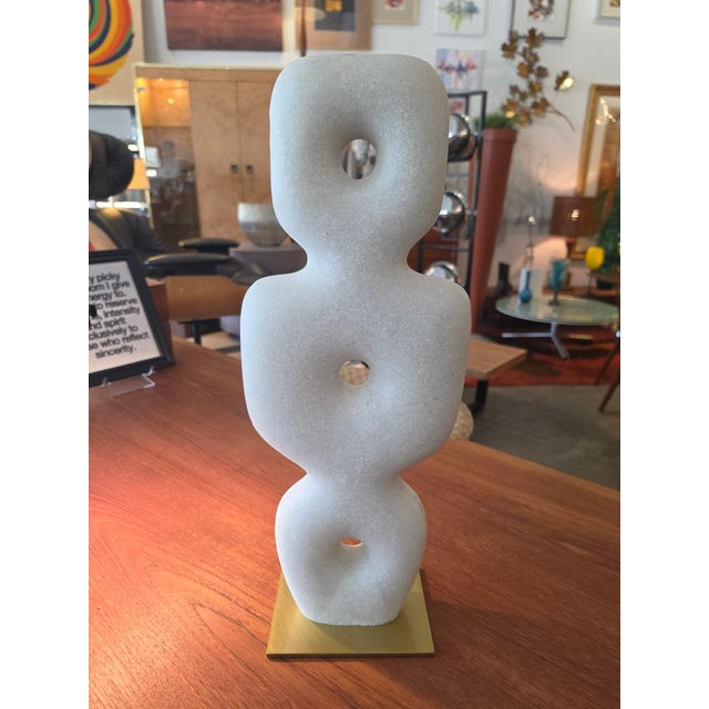 Abstract Sculpture in White by Arteriors For Sale - Image 13 of 13