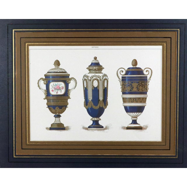 Antique Sèvres Porcelain Chromolithograph by Édouard Garnier, Giltwood Frame, Circa 1892 For Sale In Philadelphia - Image 6 of 7