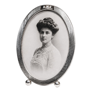 Stunning Large Antique Sterling Silver Picture Frame Oval Photo Frame Luxury Home Decor