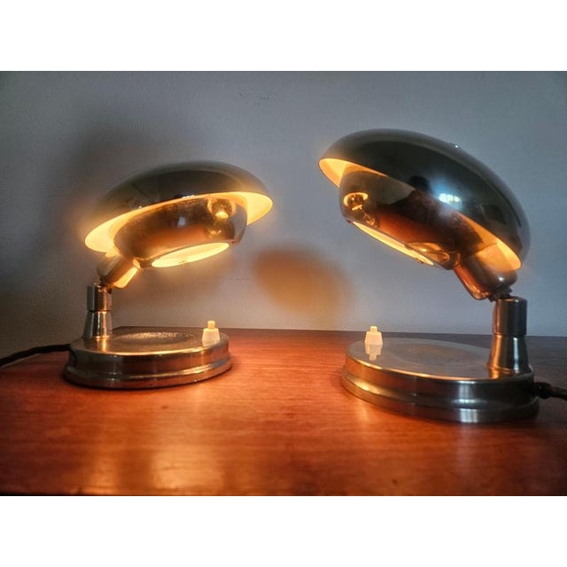 Art Deco Bauhaus Chrome Table Lamps by Franta Anyz, 1930s, Set of 2 For Sale - Image 15 of 16