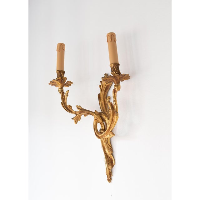 Large French Bronze Wall Light, 1930s For Sale - Image 4 of 5