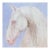Artist Liubou Sas “Blue Eyes” Modern Original Painting White Horse For Sale
