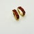 1980s Vintage Boho Chic Baltic Amber & Gold Tone Hoop Pierced Earrings - A Pair For Sale - Image 9 of 12
