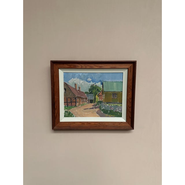 Mid-Century Modern Henry Mayne, Skånemotiv, 1960s, Oil on Panel For Sale - Image 3 of 18