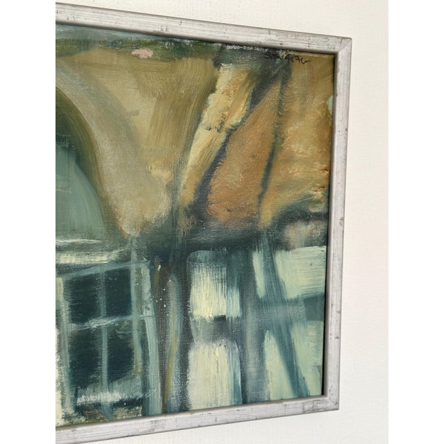 Sven A, Thatched Roof House, 1950s, Oil Painting on Canvas, Framed For Sale - Image 6 of 15