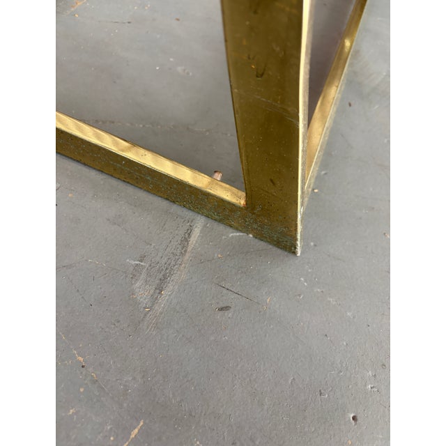 Hollywood Regency Brass Vanity / Desk in the Milo Baughman Style. Circa 1970s For Sale - Image 10 of 18