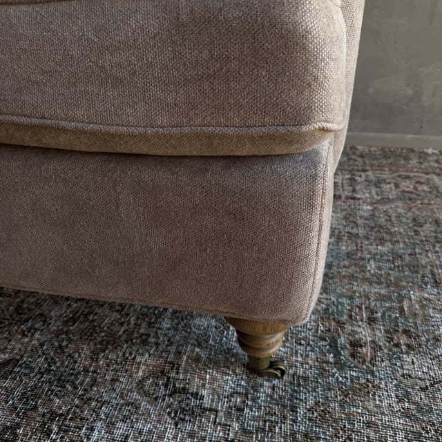 Gray Modern English Sofa in 100% Hemp Ecorcé With Down Cushion For Sale - Image 8 of 11