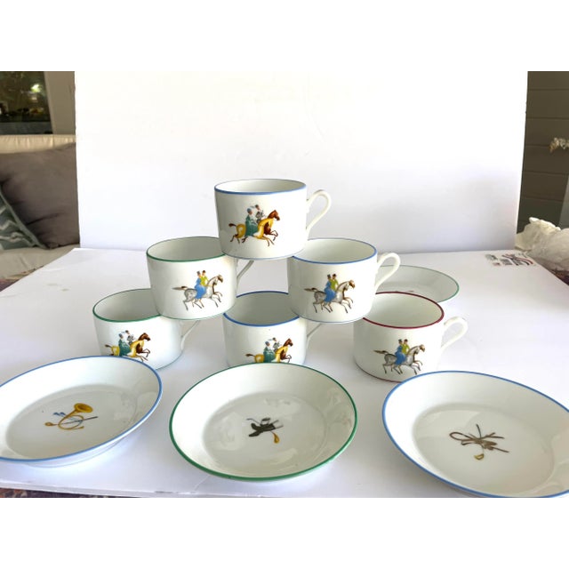 Gio Ponti 1930s Gio Ponti for Richard Ginori Tea Set with Equestrian Motif- 10 Pieces For Sale - Image 4 of 13