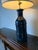 1960s Mid-Century Modern Bitossi Style Blue Glazed Ceramic Table Lamp For Sale In Miami - Image 6 of 14