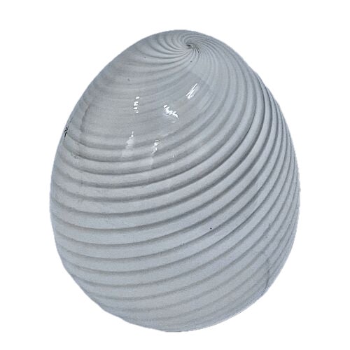 Mid-Century Modern Mid-Century Modern Vetri Murano Swirl Glass Egg Lamp For Sale - Image 3 of 4